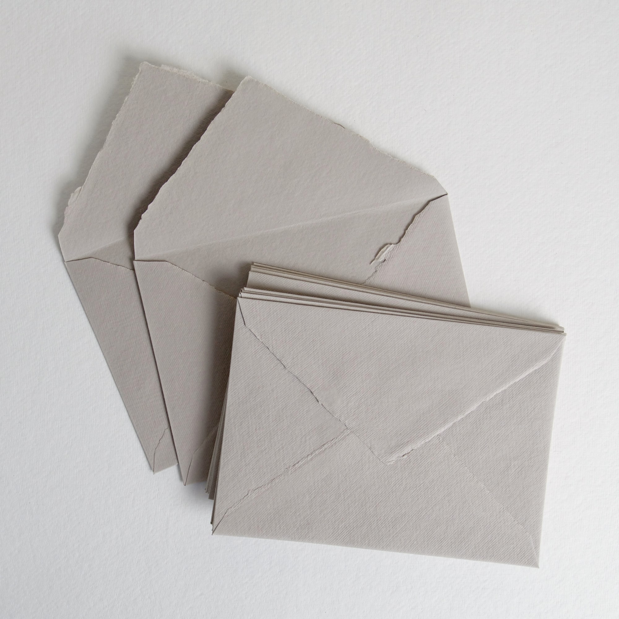 Light Grey, A6, 300 gsm – Deckle edge paper – Indian Cotton Paper Co.