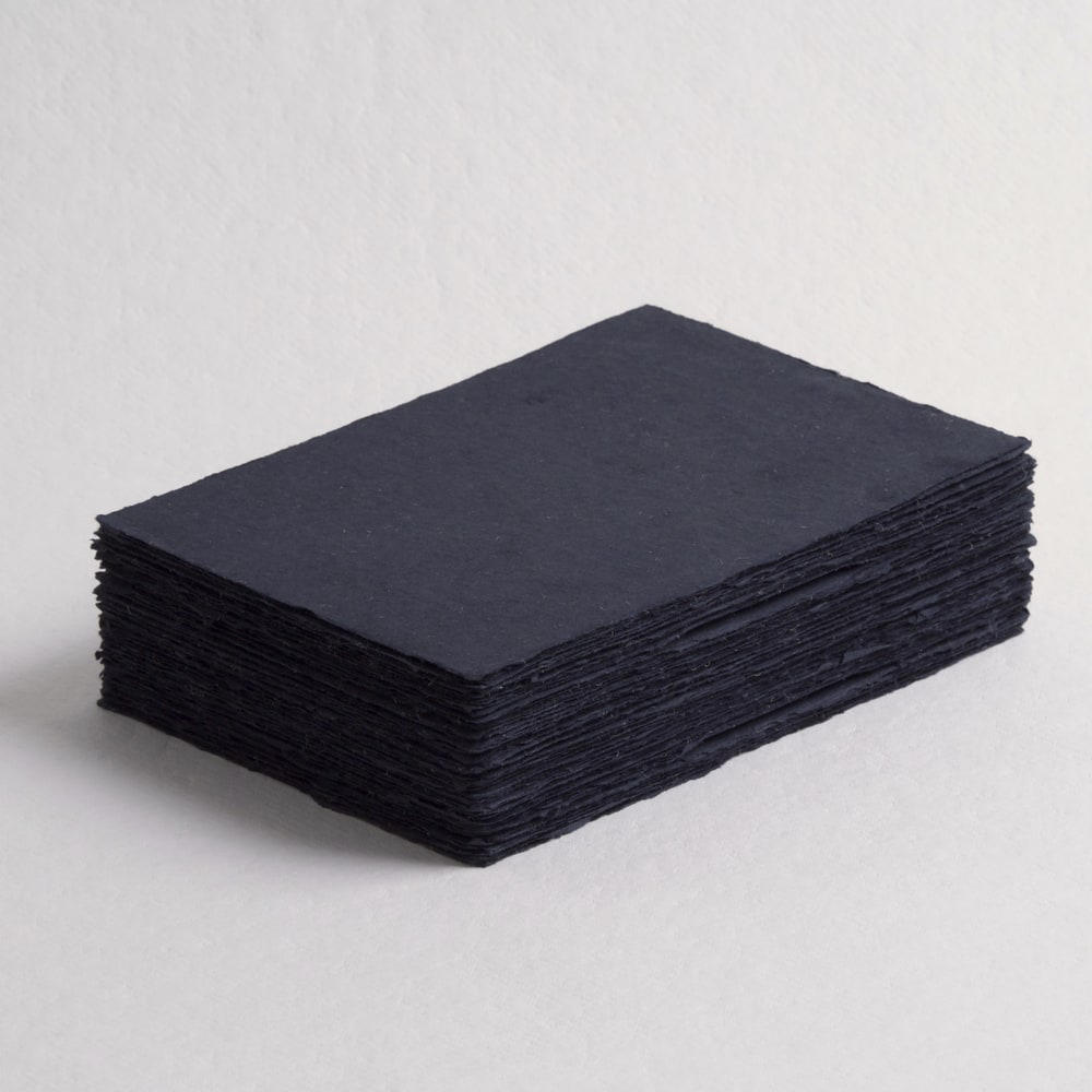Ivory, 4.3 x 8.7, 200 gsm – Deckle edge paper – Indian Cotton