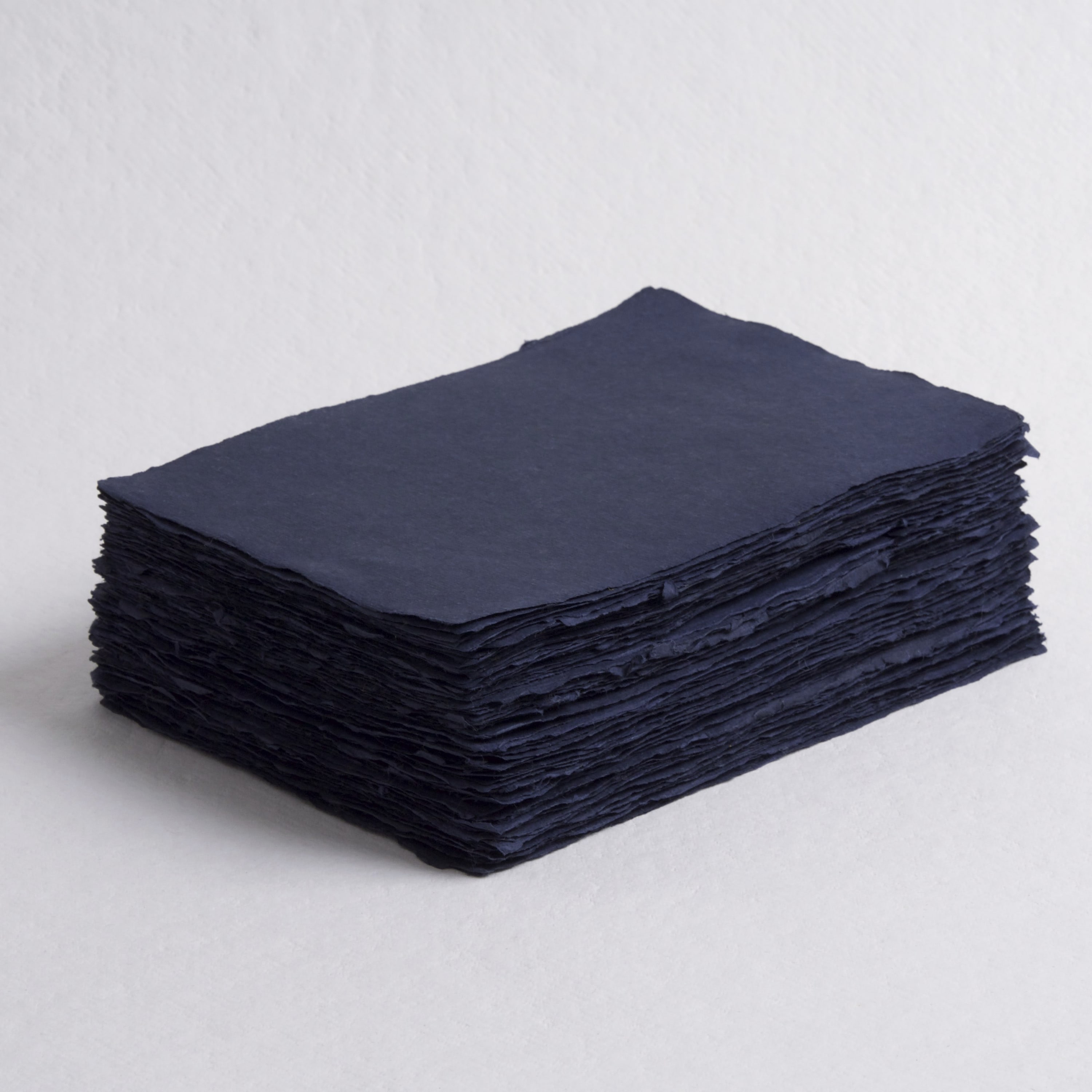 Handmade Paper Deckled Edges Blue 25 pack Bluestem A7