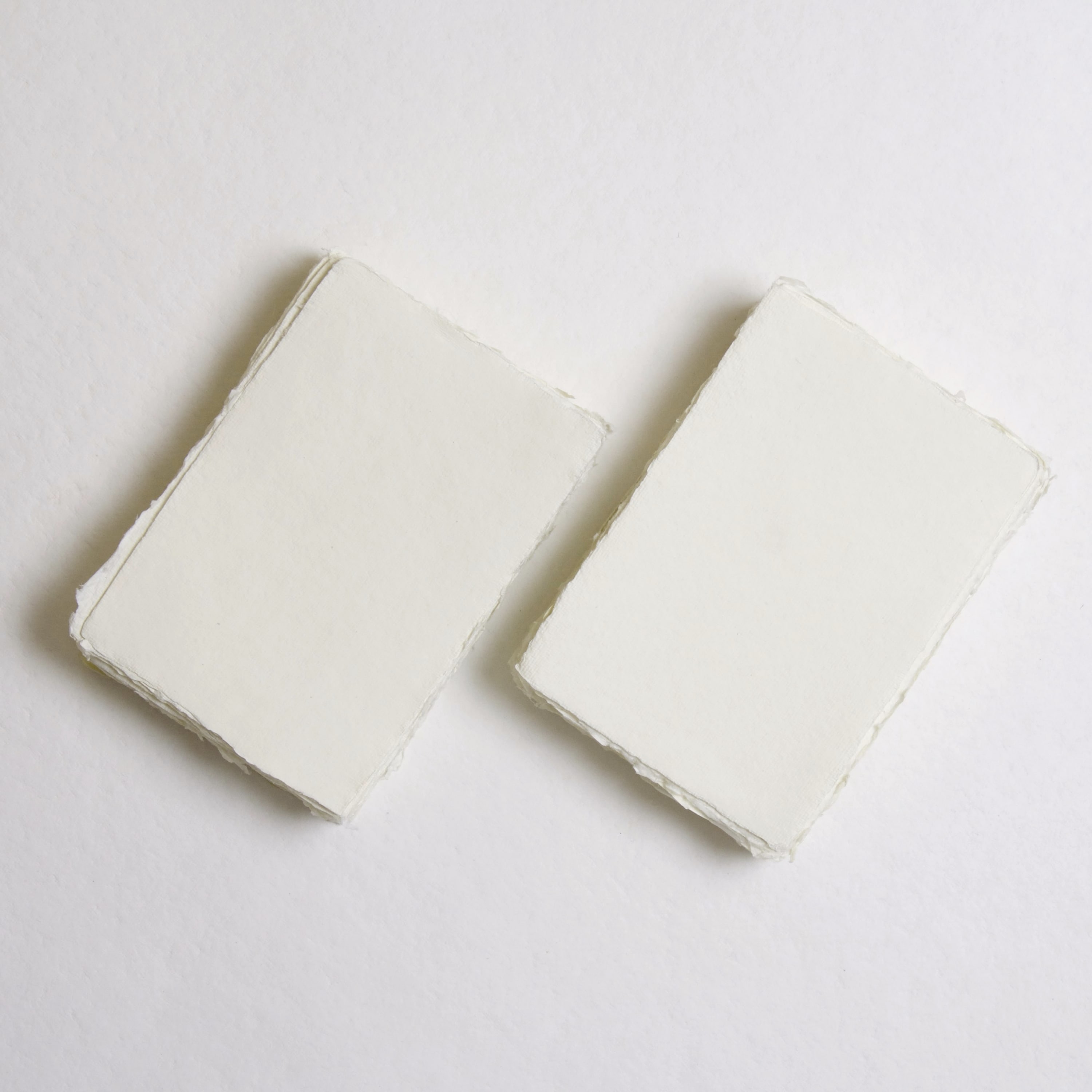 Ivory, 4.3 x 8.7, 200 gsm – Deckle edge paper – Indian Cotton Paper Co.