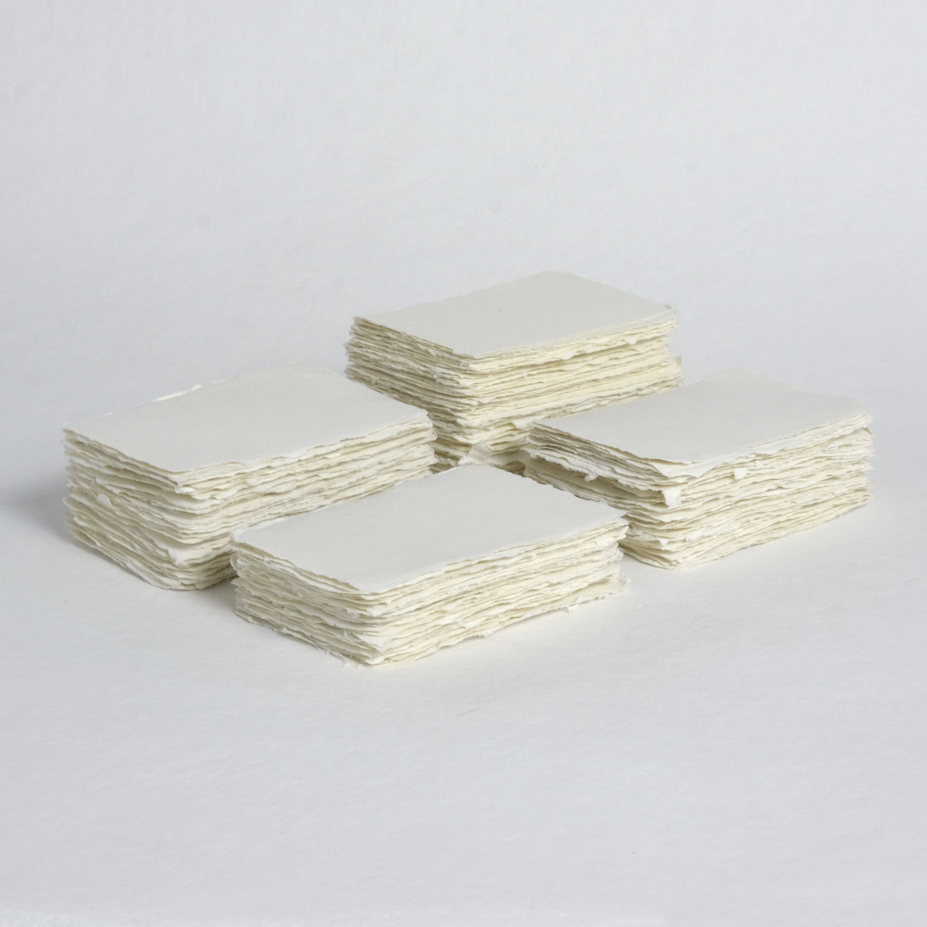 Ivory, 4.3 x 8.7, 200 gsm – Deckle edge paper – Indian Cotton