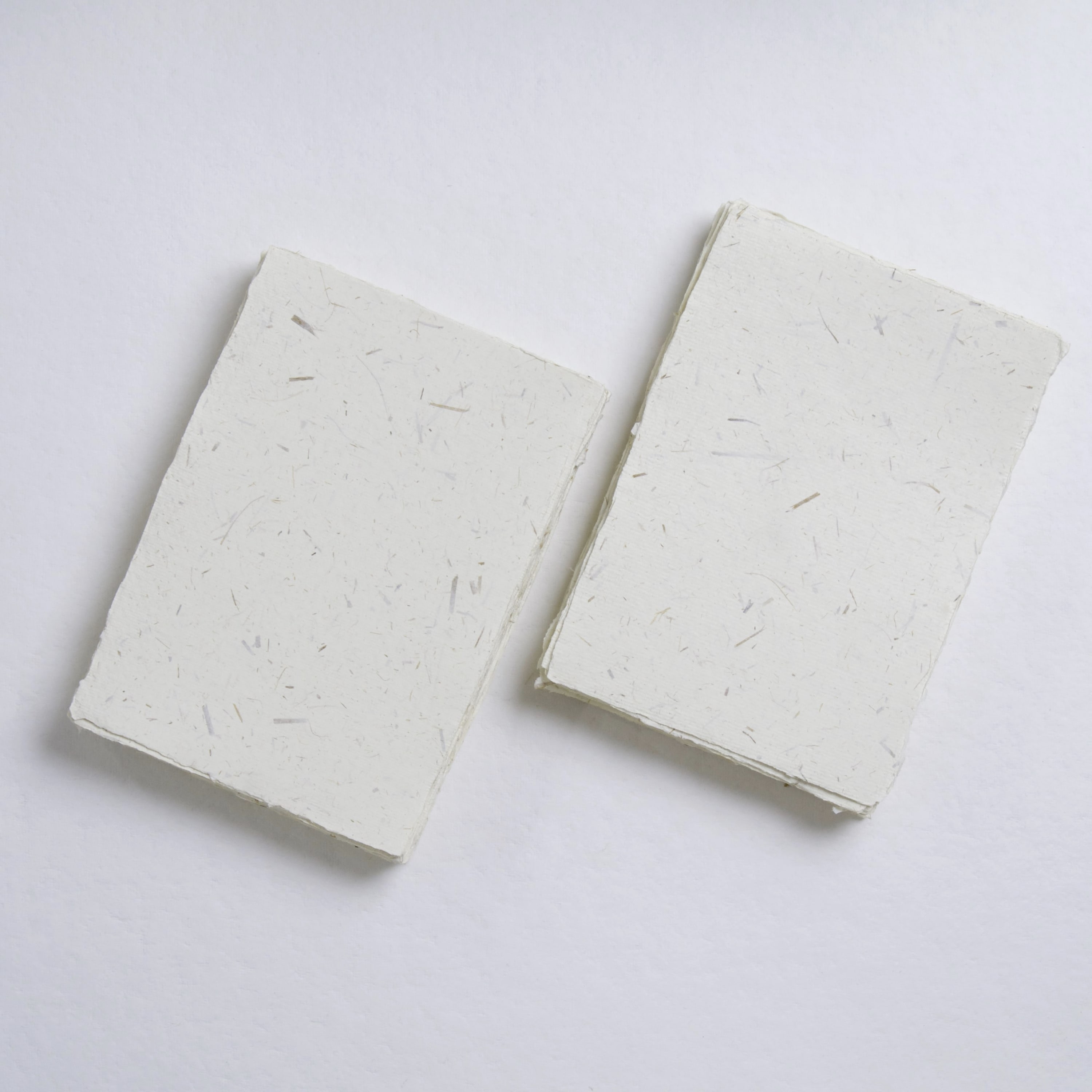 White, 4.3 x 8.7, 200 gsm – Deckle edge paper – Indian Cotton Paper Co.