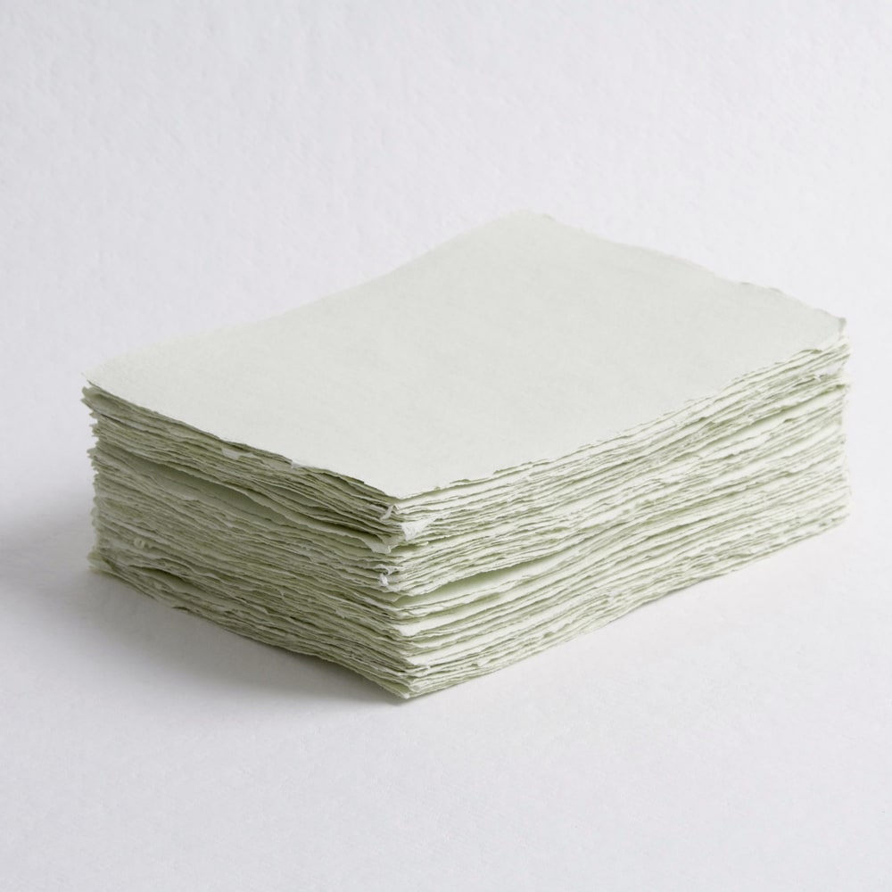 Black, Place card, 300 gsm – Deckle edge paper – Indian Cotton Paper Co.