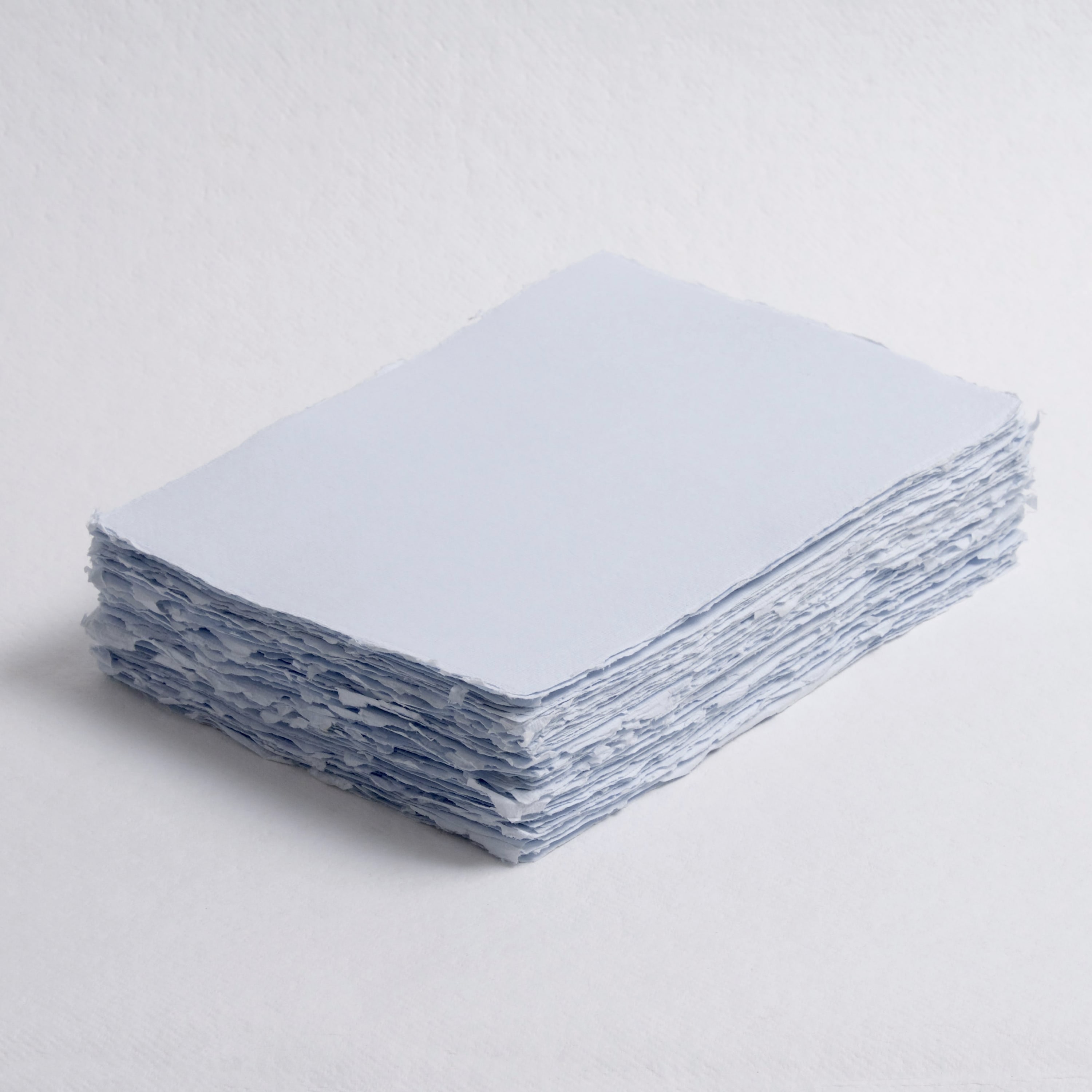 210gsm A5 Cotton Paper 5.7 x 8.2 Invitation Paper Calligraphy Paper Sky Blue Handmade Deckle Edge Paper  Deckle Edge Paper