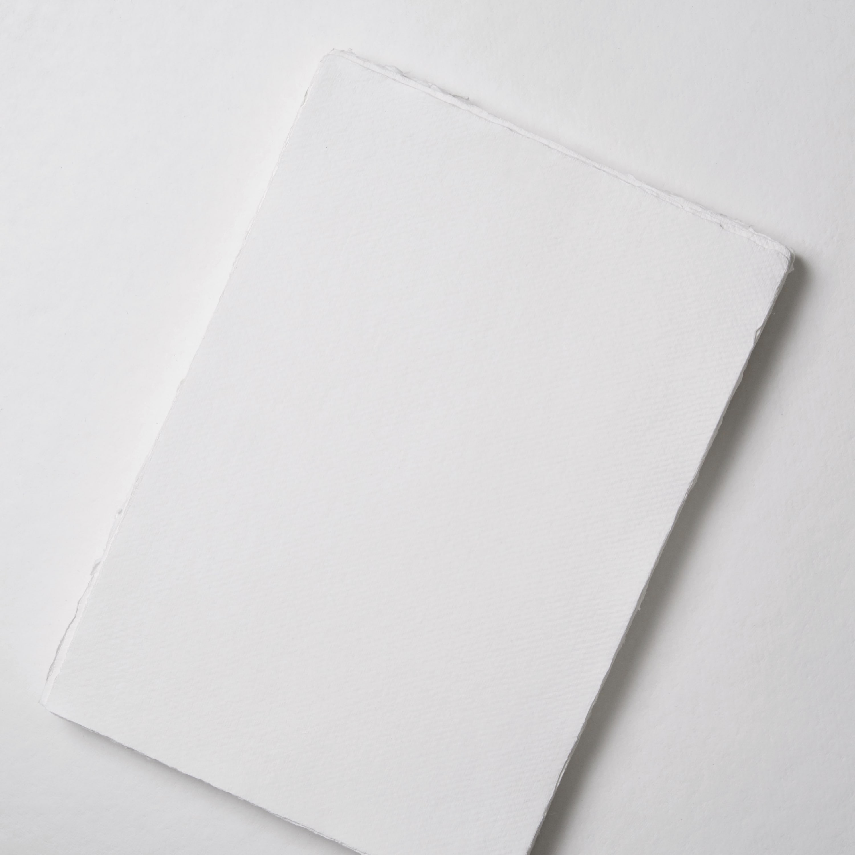 Cotton Paper l Handmade Paper for Wedding l Deckled Edge White 