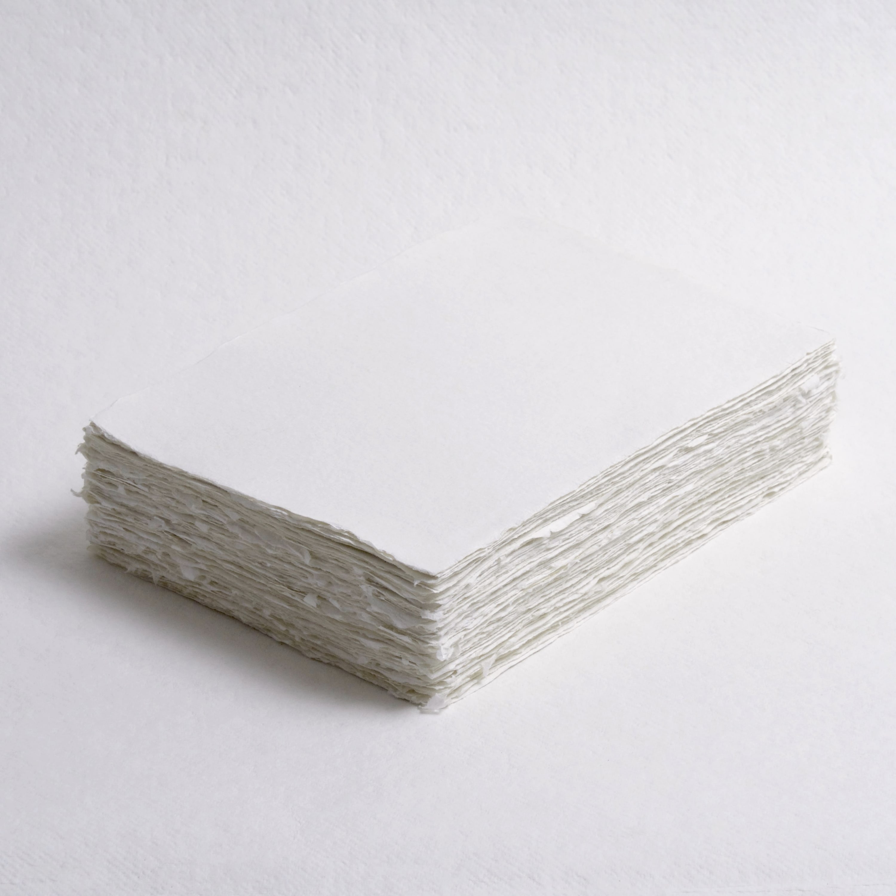 Handmade paper sheets deckled edge thick acid free natural paper