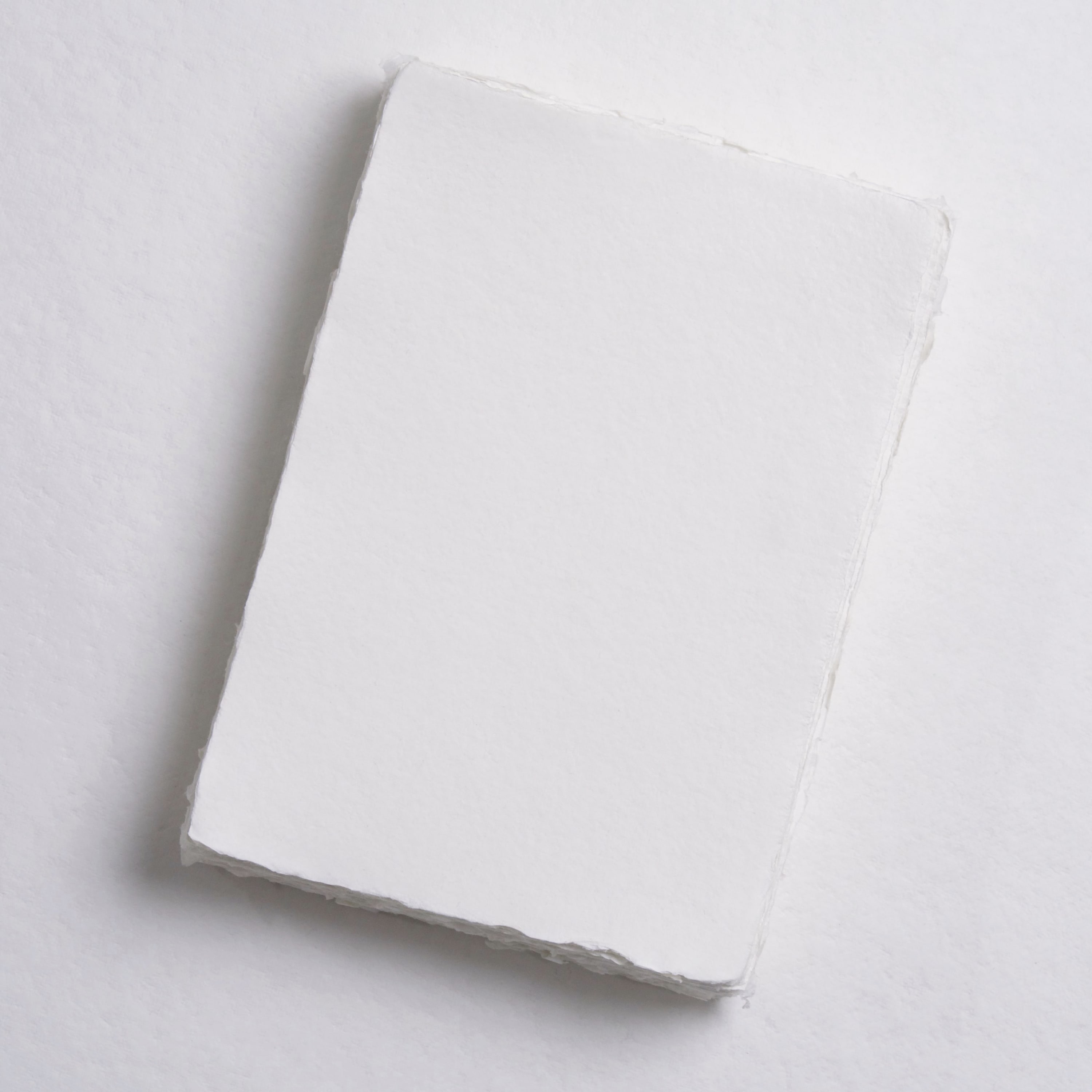 White, A5, 200 gsm – Deckle edge paper – Indian Cotton Paper Co.
