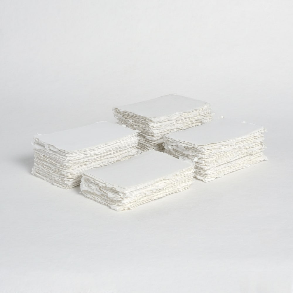 Ivory, A6, 200 gsm – Deckle edge paper – Indian Cotton Paper Co.