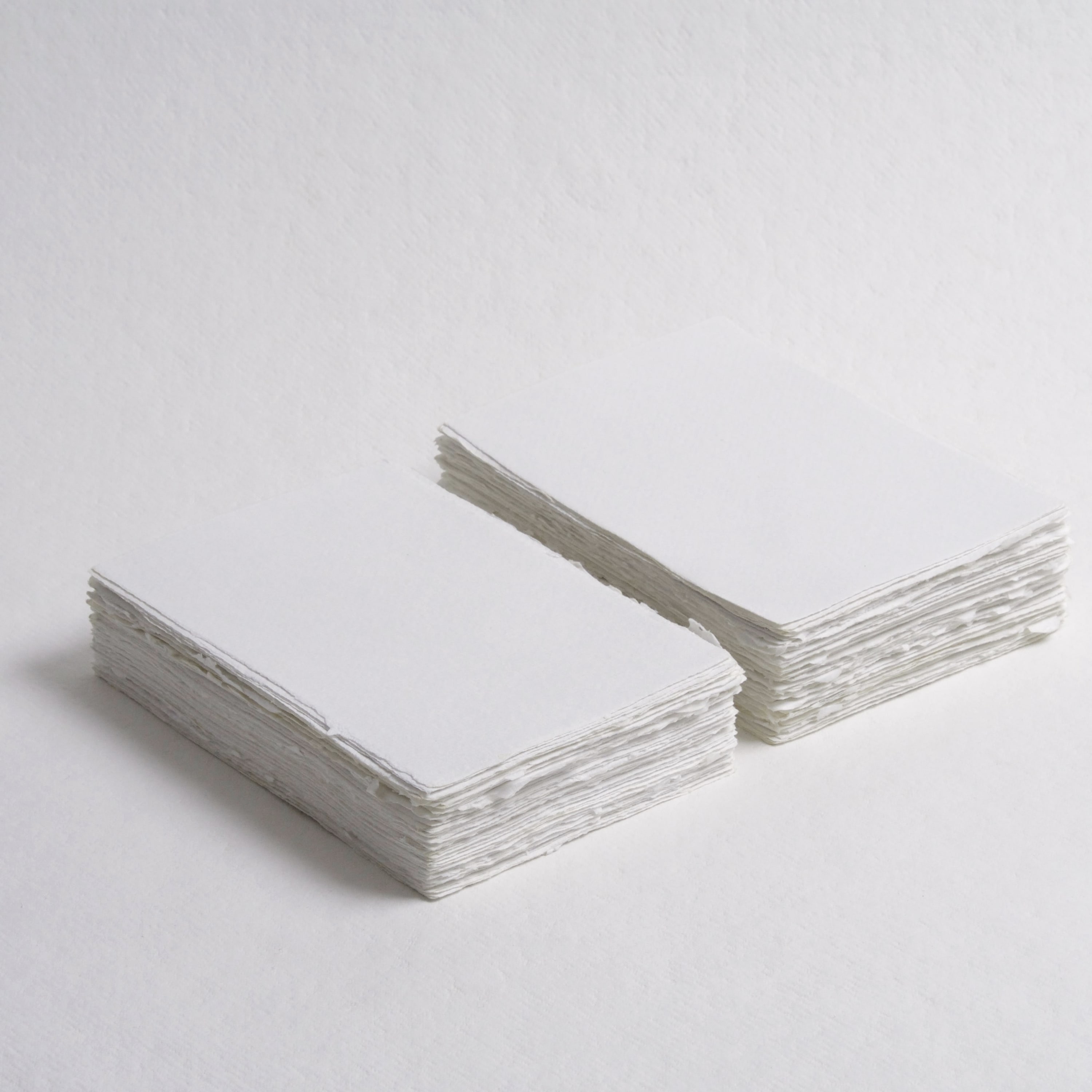White, A6, 300 gsm – Deckle edge paper – Indian Cotton Paper Co.